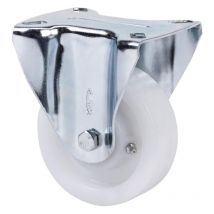 Rueda fija 17tv100-ft nylon blanco extrafuerte eje liso - Ruedas Alex
