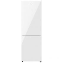 Cecotec - Réfrigérateur combi de verre white con 322 litres de capacité, 185 et 60 cm de largeur, classe e, con Multi Air Flow system, total No frost