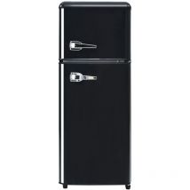 Fortuna Lai - Réfrigérateur-congélateur, 105.5x41 cm, 2 portes, total 92 l, 28 l de congélation.181 kWh/an, -27°C 13°C, lumière led. [Classe f] - Noir