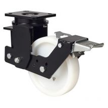 Rueda giratora placa fr.10hlsbfn200-ftb suspension nylon blanco extraf.bolas