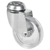 Rueda giratora agujero m10 20bh60-bpc policarbonato transp. eje liso