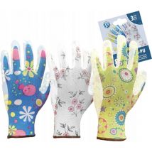 Gartenhandschuhe RGARDEN-PU Größe 9 – Polyester – Polyurethan – 1 Paar – Farbmix