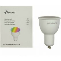 Rgb 4.5w Gu10 Wifi led lampadina Wifi compatibile con Alexa e google Nvs-rgbwwbulb-45gu1