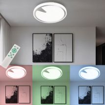 Fischer Leuchten - Smart rgb led Decken Leuchte Fernbedienung Tageslicht Lampe dimmbar steuerbar per App Handy Fischer Honsel 20750