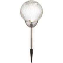 RGB LED Solar Leuchte Steck Lampe Beleuchtung Glas Kugel Außen Strahler Farbwechsel