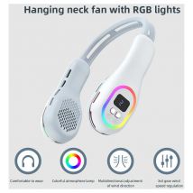 QHJ - rgb led usb Portable Bladeless Cooling Neck Fan