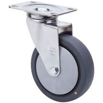 Ruedas Alex - rueda giratora placa 10a100cp-pgcsb poliur.gris conduct.eje bolas