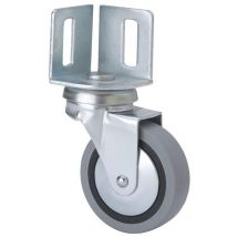 Ruedas Alex - rueda giratora pletina angular 16bsr60cp-pgi poliamix-goma gris eje liso