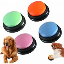 Rhafayre - Dog Buttons for Communication, 4 Pack Recordable Dog Buttons - Recordable Talking Buttons for Communication, Recording, Pet