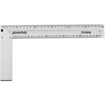 46332 equerre charpentier 250 mm mensuisier 300 mm equerre de traçage longueur 300 mm vie-fabriqué en aluminium-haute qual - Rhino