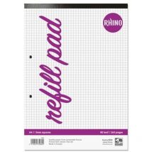 Rhino Memo Pad A4 160P 5mm Square PK6