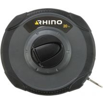 Rhino - mètres d'arpenteur mètres à ruban 20M - décamètre mesure longue - mètre ruban (en fibre de verre) - boite antichoc ave