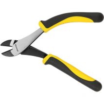 Pince coupante diagonale à manche coudé, pince coupante de côté 180 mm universelle - chrome vanadium - manche coudé de 2 - Rhino