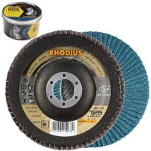 Rhodius - lsz F2, 5 Stück, 115 mm, Korn 40, Fächerschleifscheibe