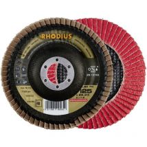 210276 lsk fk Disco con falde Diametro 115 mm ø foro 22.23 mm Acciaio inox 1 pz. - Rhodius