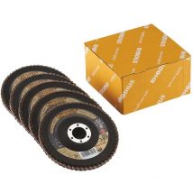 Rhodius - Pack de 5 - Disque à lamelles - topline - jumbo speed pack - 125 x 22,23mm - Grain 60