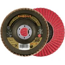 Rhodius - jumbo longlife extended, 10 Stück, 125 mm, Korn 80, Fächerschleifscheibe