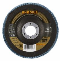Rhodius - lsz F3, 10 Stück, 125 mm, Korn 60, Fächerschleifscheibe