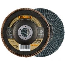 Rhodius Abrasives - rhodius lgz f, 10 Stück, 125 mm, Korn 40, Fächerschleifscheibe
