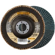 Rhodius Abrasives - rhodius lsz f extended, 10 Stück, 125 mm, Korn 80, Fächerschleifscheibe