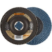 Rhodius Abrasives - Rhodius Lsz F1 X-lock, 10 Stück, 115 Mm, Korn 60, X-lock Fächerschleifscheibe