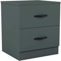 Riano 2 Drawer Bedside Table Cabinet Chest Nightstand Bedroom Furniture, Green