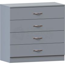 Riano 4 Drawer Chest of Drawers Bedroom Storage Furniture, Grey