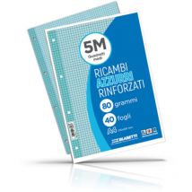 Ricambi Maxiquaderni Rinforzati Color Azzurro 40Ff. 80Gr. 5Mm X30
