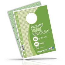 Ricambi Maxiquaderni Rinforzati Color Verde 40Ff. 80Gr. 5Mm X30