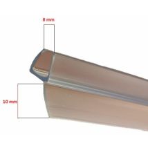2b - Ricambio Guarnizione Verticale Con Aletta Obliqua Per Cristallo 6 Mm Box Doccia Mzt990/1
