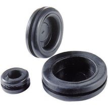 DGB-7 Verschlussstopfen Klemm-Ø (max.) 11 mm Plattenstärke (max.) 1.5 mm Vinyl Schwarz 1 St - Richco
