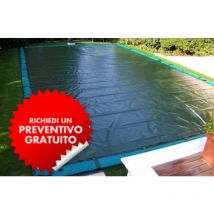 SCP - richiedi preventivo Telo di Copertura Invernale per Piscina con Tubolari Perimetrali & Asole + bordatura con risvolto & doppia cucitura - Made