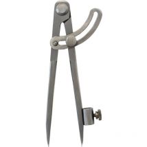 Richter Bogenzirkel mit Bleistifthalter 200mm - Stellbogen - Klemmschraube - gehärtete Spitzen