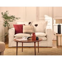Lisa Design - Rico - einzelsofa abnehmbarer 2-sitzer mit taschen aus samt - beige