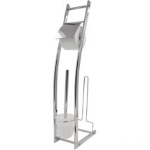 Ridder - Ensemble de brosse de toilette 3 en 1 Fabio Chrome brillant