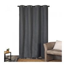 Atout Ciel - Rideau 100% occultant à œillets, Gris anthracite - 140x240cm prêt a poser