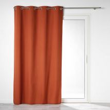 Homemaison - Rideau a oeillets occultant 140x260cm Obscure terracotta