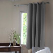 Rideau 100% occultant luxe spécial petites fenêtres 140 x 180 cm Obscure Anthracite