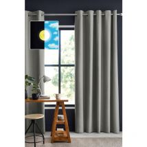 Rideau occultant 140 x 280 cm grande hauteur Obscure Gris clair