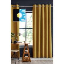 Intex Deco - rideau occultant 140 x 280 cm grande hauteur Obscure Jaune moutarde