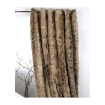 Homemaison - Rideau fausse fourrure marron - 230x250cm - Marron