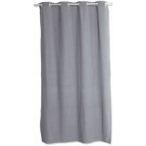 Rideau 8 oeillets 135x240 DUNE coton recyclé coloris GRIS CLAIR