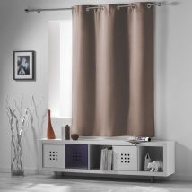 Rideau 90 % occultant radiateur petite hauteur Marron Clair 135x180 cm