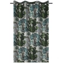 Rideau à motif forêt Vert 140x260 cm