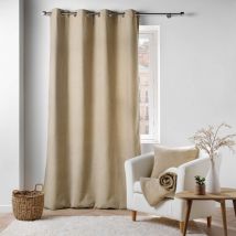 Rideau 140x240cm bouclette unie beige - 140x240cm - Beige