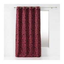 Rideau a oeillets 140 x 260 cm jacquard rosalina Bordeaux
