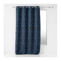 Rideau a oeillets 140 x 260 cm jacquard rosalina Navy