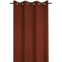 Rideau à oeillets doux - Effet bouclette Brique 140x260 cm
