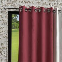 Rideau à oeillets en microfibre lavée135x250 cm boheme framboise, par Soleil d'Ocre
