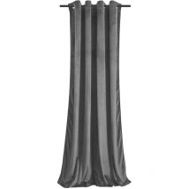 Rideau à oeillets en velours occultant Gris anthracite 140x250 cm